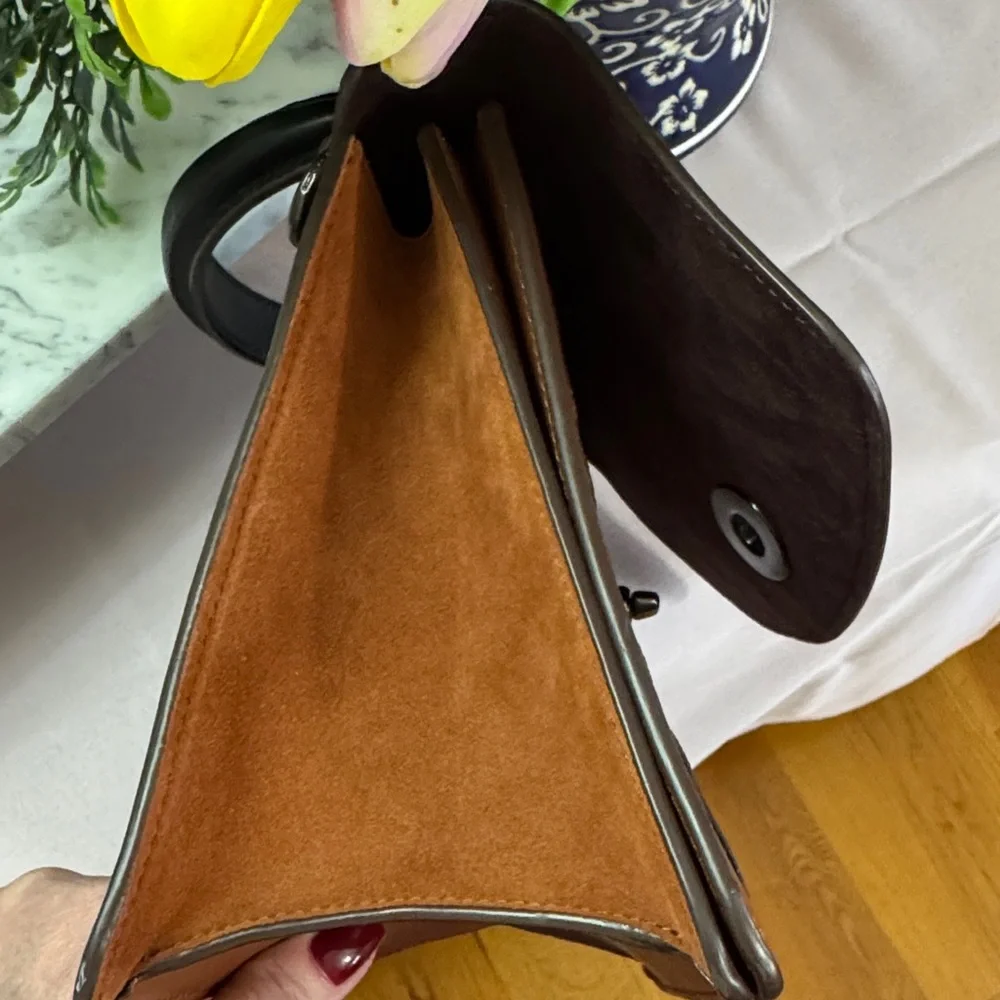 Coach Rare Exotic Top Handle Parker Bag Suede interior PRISTINE - Picture 16 of 16